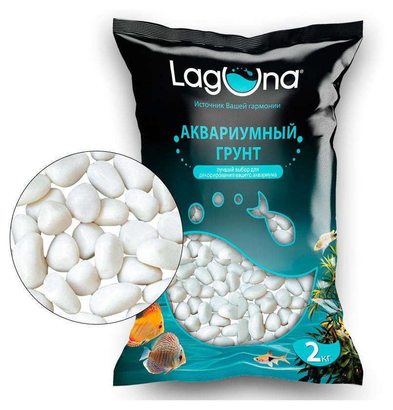 Грунт для аквариума Triol галька белый крупный, 2 кг - купить с ...