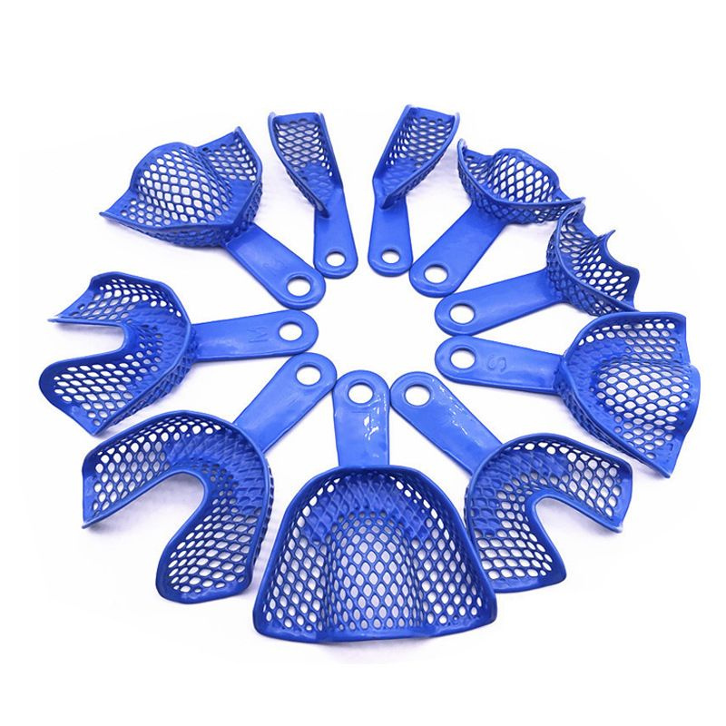2шт Стоматологические оттискные лотки пластиковый стальной лоток ...