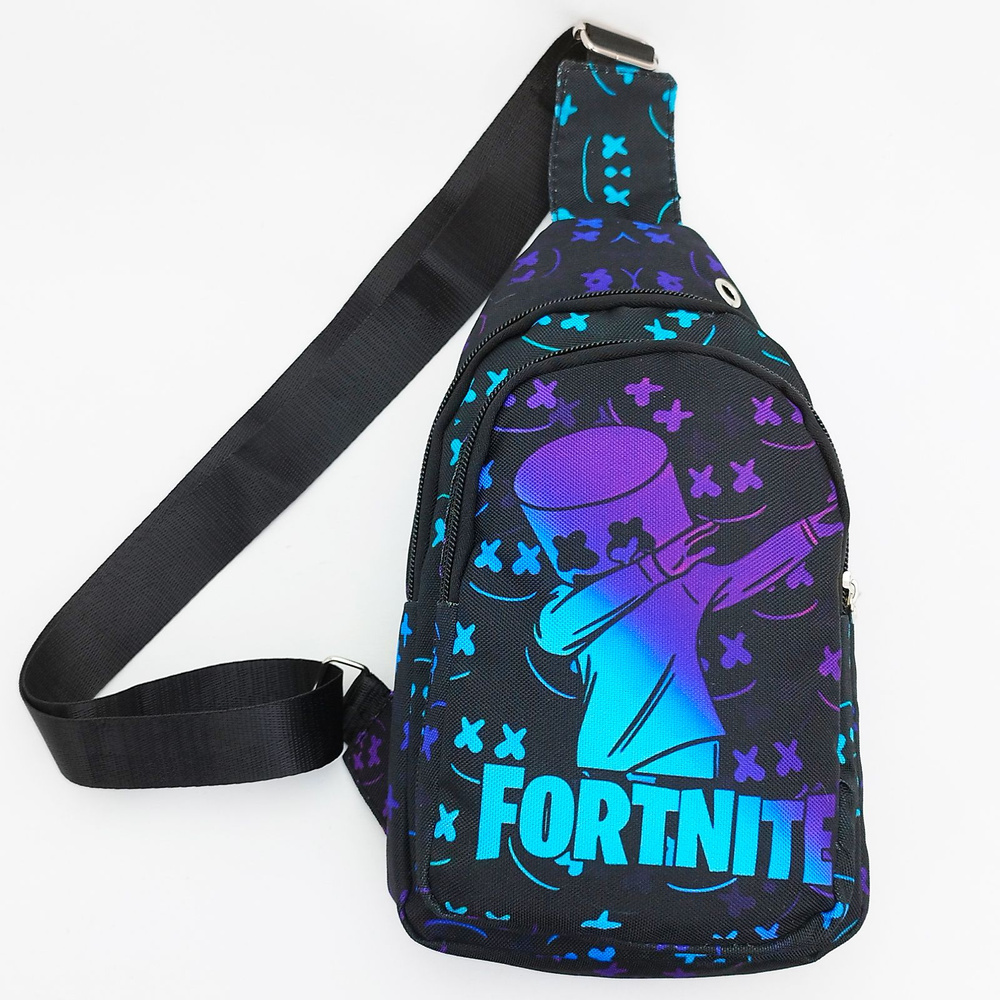 Рюкзак детский на плечо Фортнайт / сумка для мелочей детская, сумка для телефона Fortnite  #1