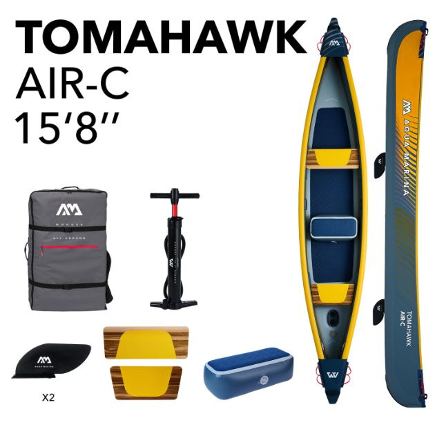 Каноэ надувное AQUA MARINA Tomahawk AIR-C 15'8" S24 трехместное (478 x 88 см)  #1