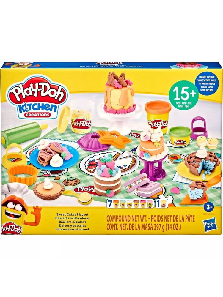 Игровой набор для лепки Play-Doh Kitchen Creations Sweet Cakes - Сладкое печенье - Плей До F2773  #1