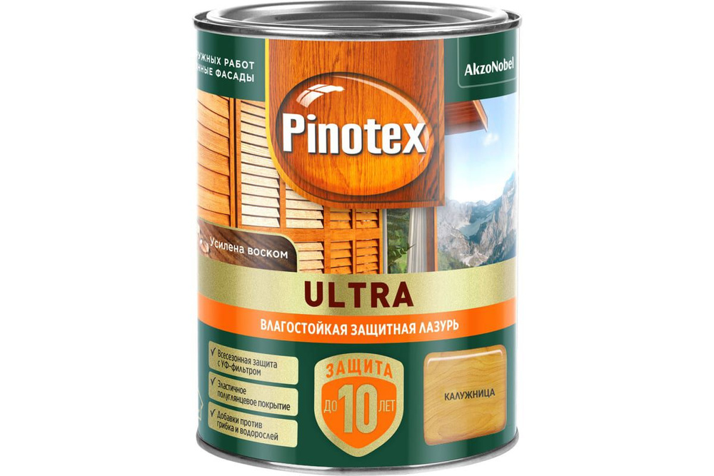 Влагостойкая лазурь Pinotex Ultra калуж. 0.9л #1