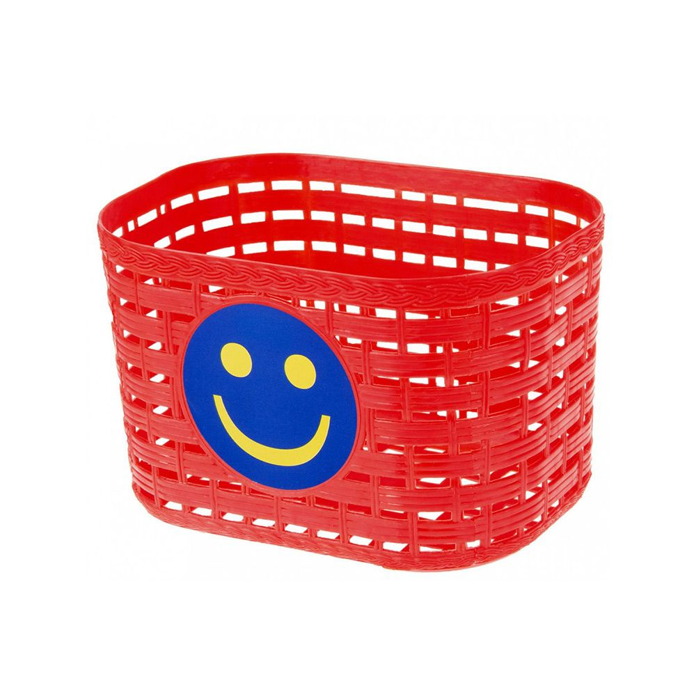 Корзина детская Смайлик красная 20х14х13 см пластик 431552 купить на ...