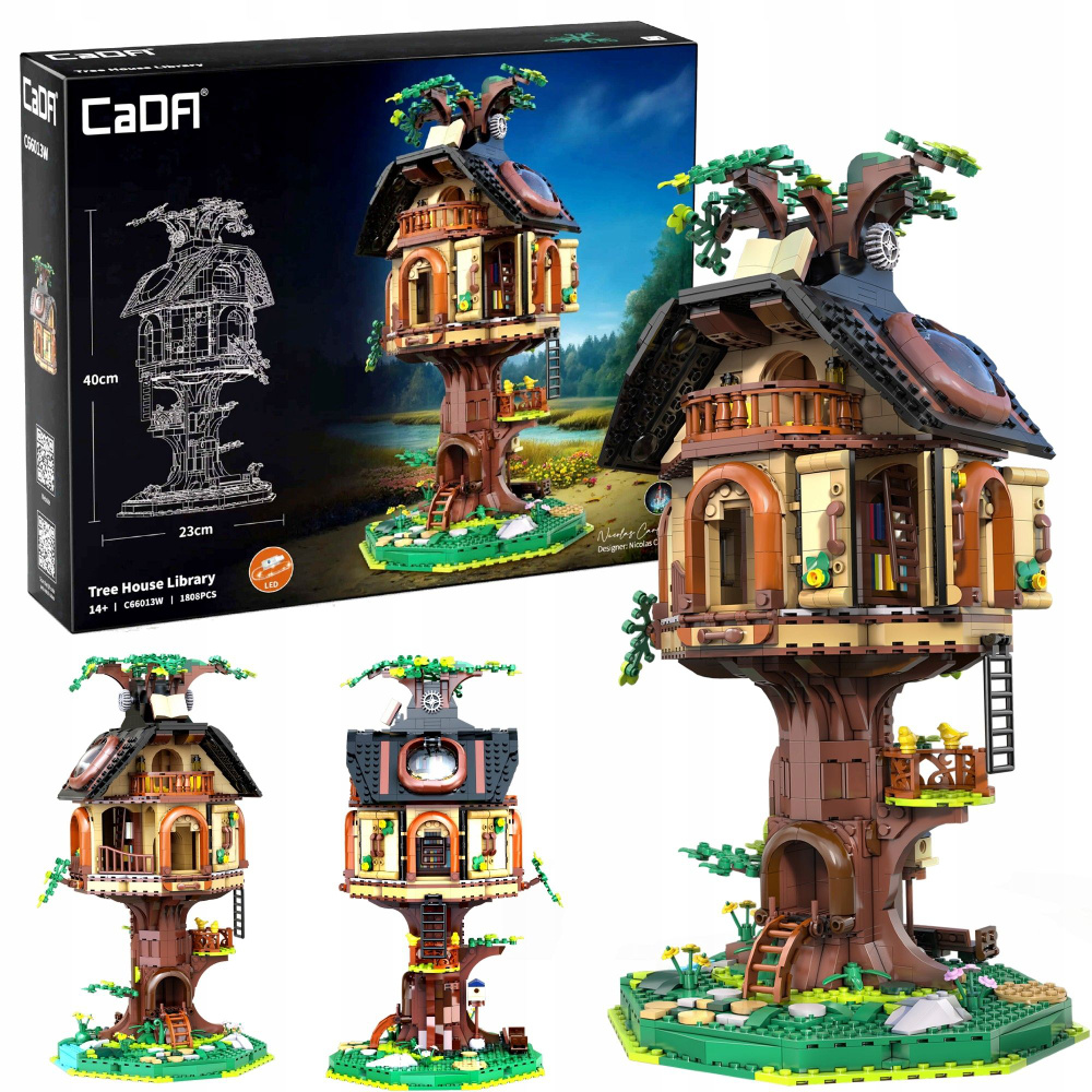 Конструктор CaDa Tree House Library - Сборная модель Библиотека 1808  элементов - Када C66013W - купить с доставкой по выгодным ценам в  интернет-магазине OZON (1612196024)