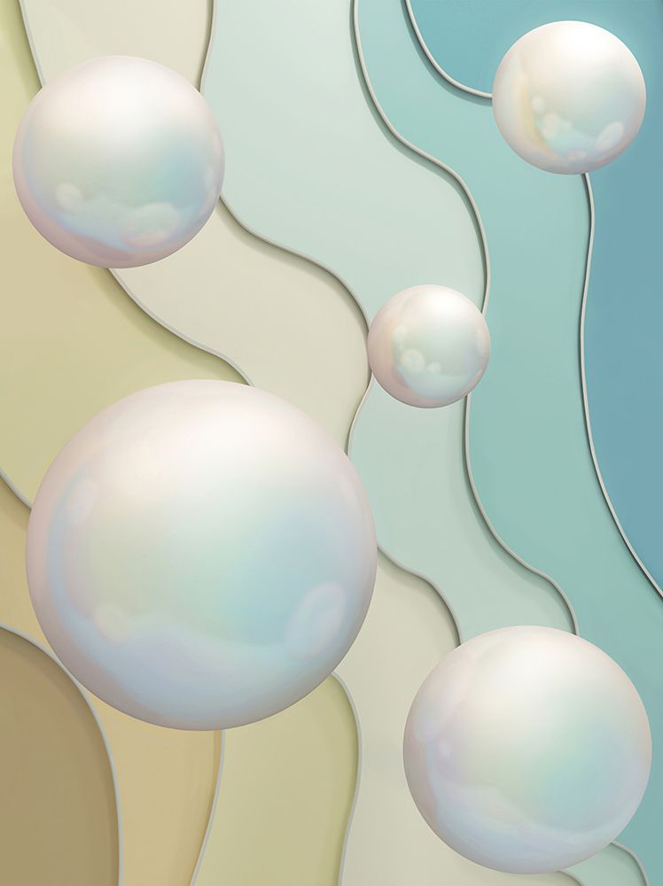 Фотообои на стену флизелиновые Перламутровые шары 3D 5017-C-N2 200х270см  #1