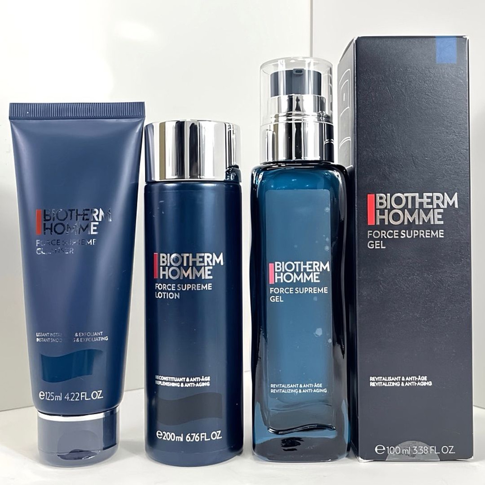 Biotherm Голубой бриллиант Мужской набор из 3 предметов для уменьшения морщин и повышения упругости кожи, #1