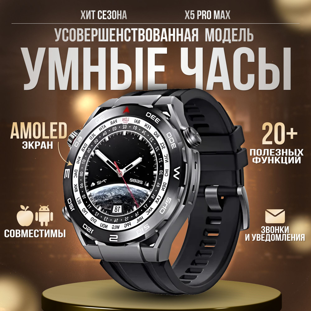 Купить смарт-часы DevicePro X5 PRO MAX, экран 1.5