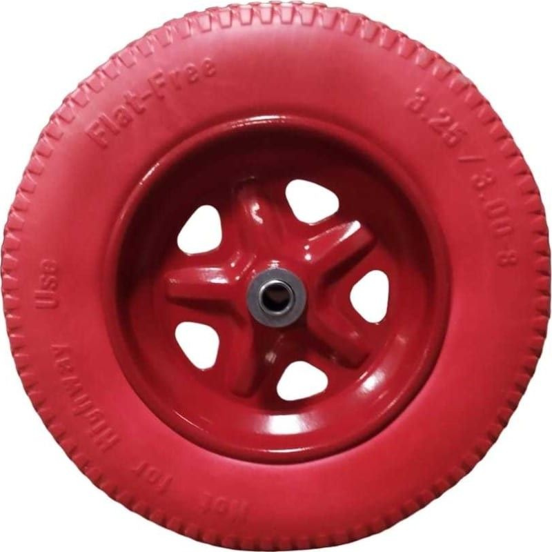 Полиуретановое колесо LWI 36-16ПУ 3.25/3.00-8 d16мм, красный #1