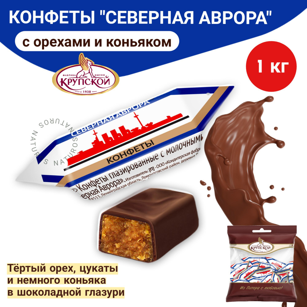 Конфеты шоколадные Северная Аврора, весовые, 1 кг #1