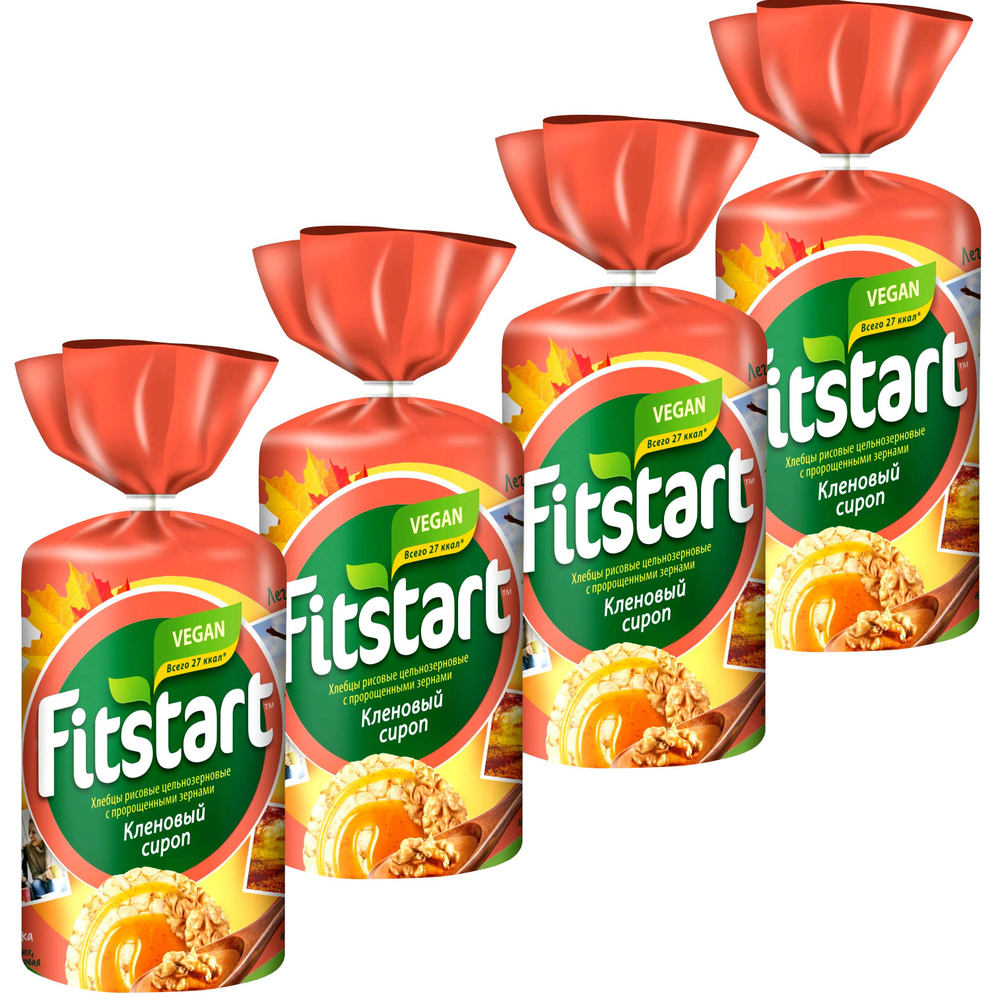 Хлебцы Fitstart рисовые Кленовый сироп, 100 г * 4 штуки #1