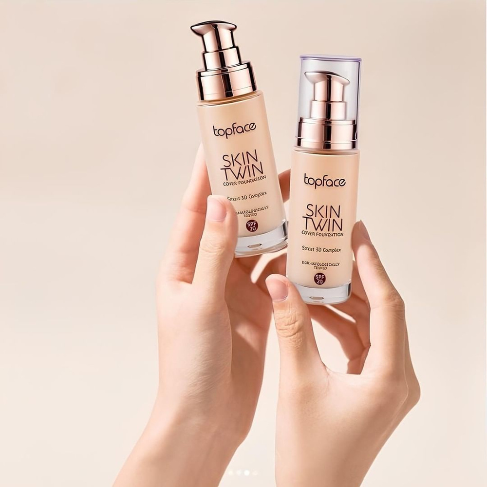 Topface Тональная основа Skin Twin Cover Foundation SPF20 PT464, тон 004 слоновая кость  #1