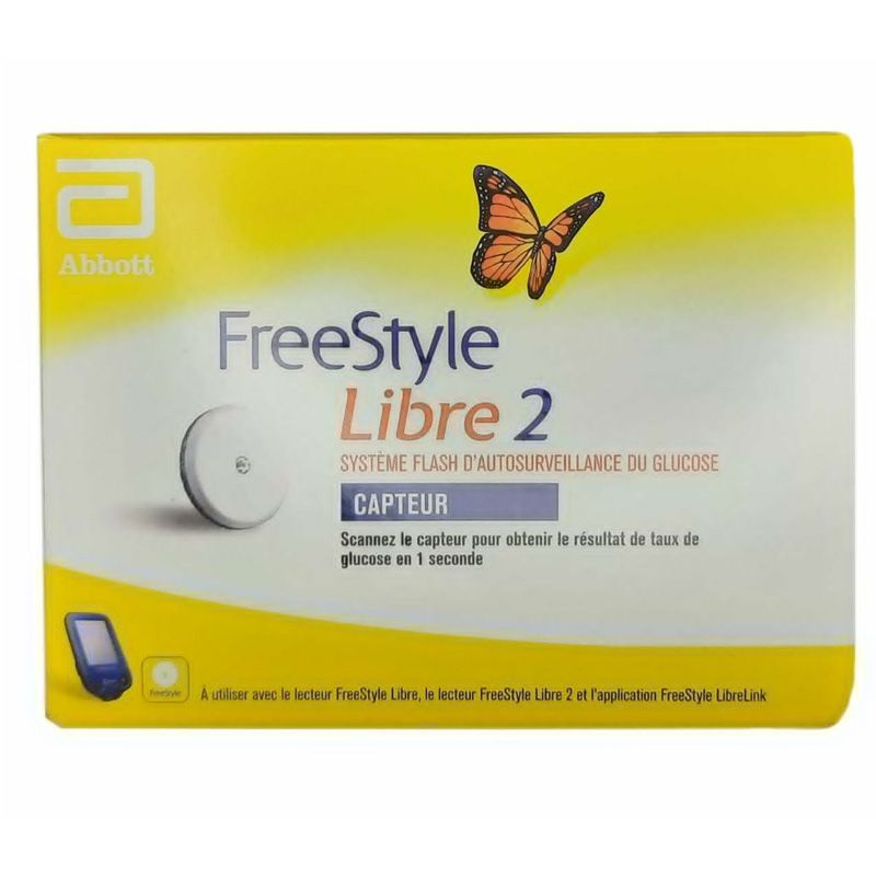 Датчик FreeStyle Libre 2 Франция Глюкометр для измерения уровня сахара ...