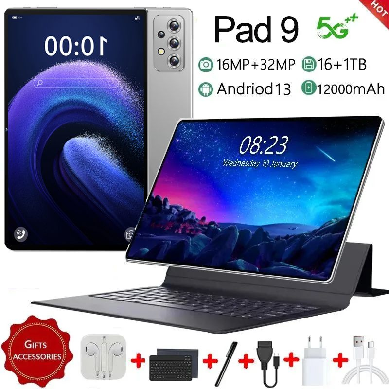 Lenovo Планшет pad 9 , 10.1", 1024GB, синий Русский, SIM + GPS, бесплатная клавиатура, WiFi, Android, #1