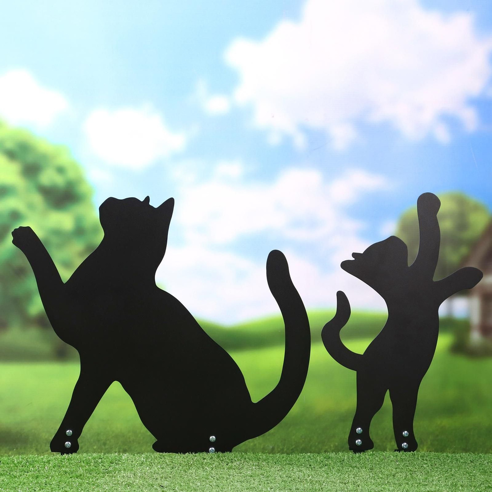 Садовые фигуры "Кошачья семейка", На газон - купить по низкой цене с ...