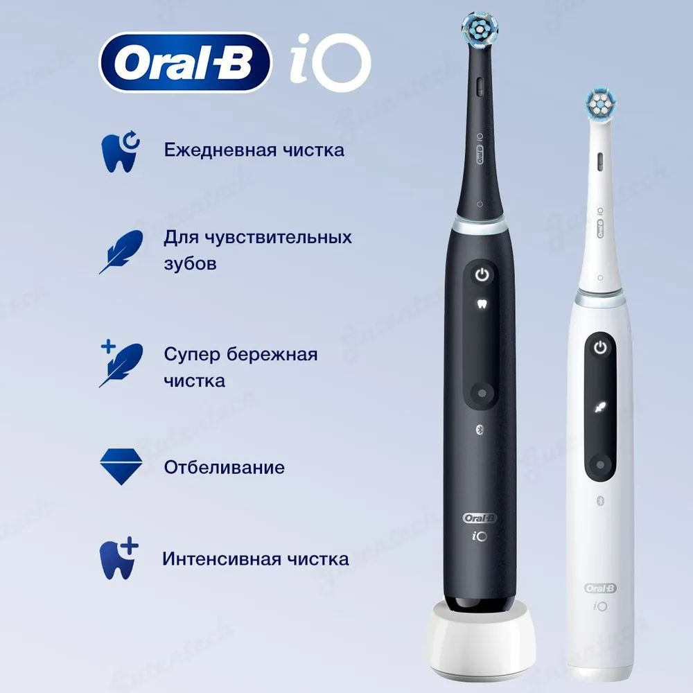 Oral-B Электрическая зубная щетка iO 5 DUO Black and White, черный, белый  #1