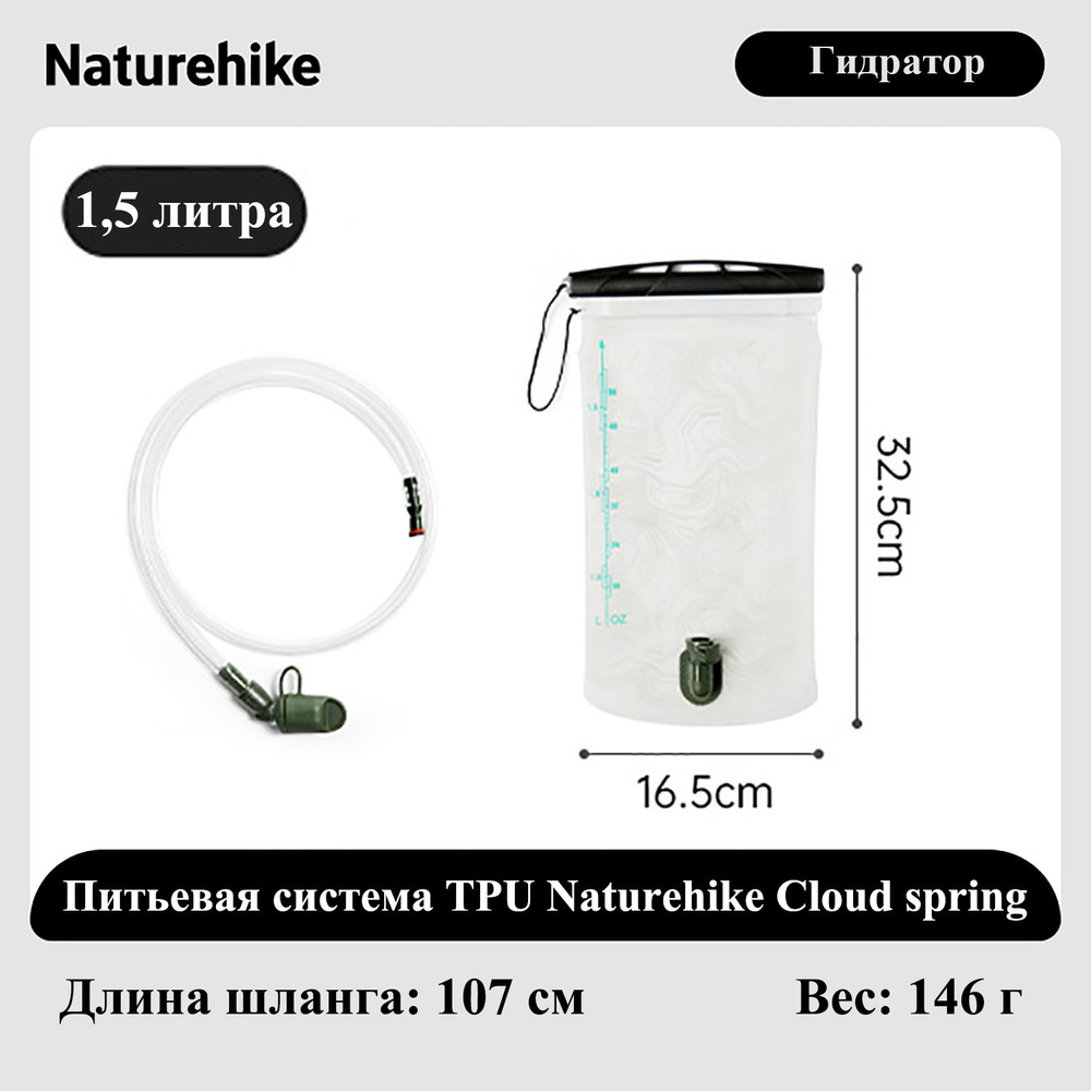 Гидратор, питьевая система, мягкая фляга TPU Naturehike Cloud spring  #1