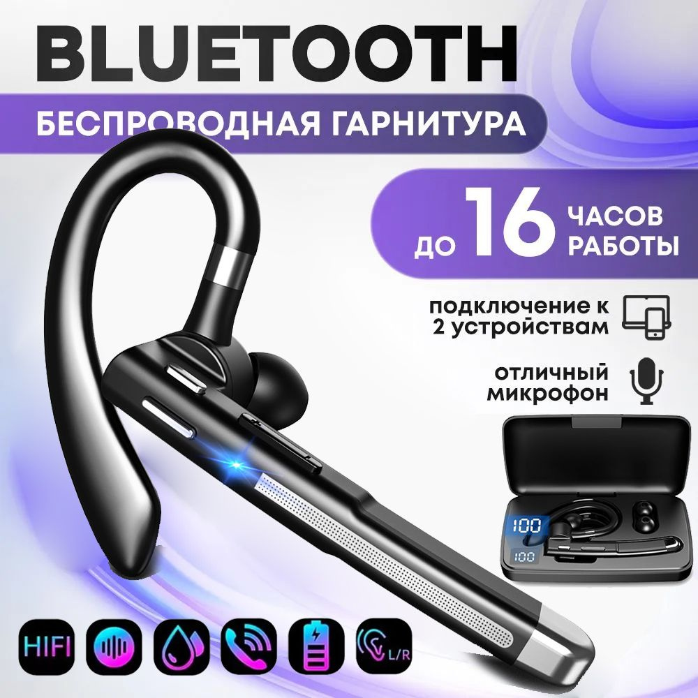 Bluetooth-гарнитура NOVALOG AX13401A_Черный - купить по выгодной цене в  интернет-магазине OZON (657815971)