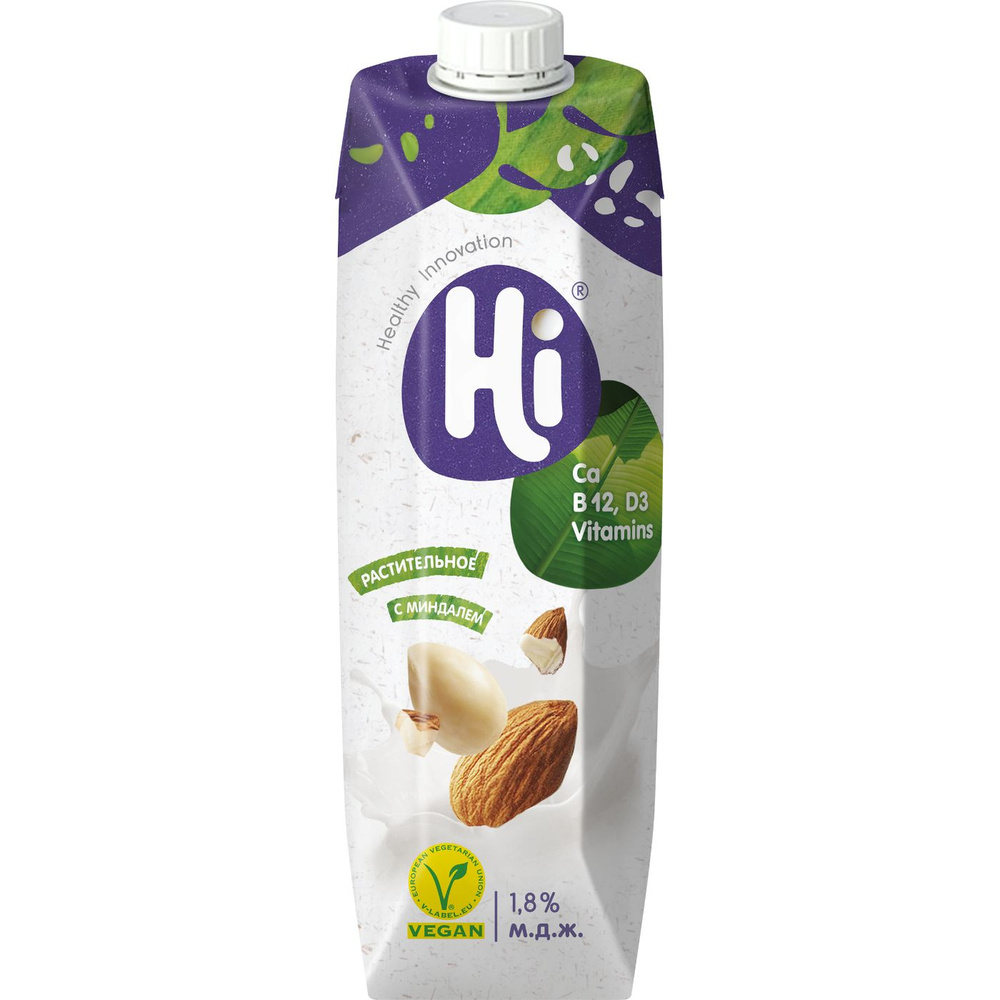 Напиток соевый HI с миндалем 1,8%, 1000мл - купить с доставкой по ...