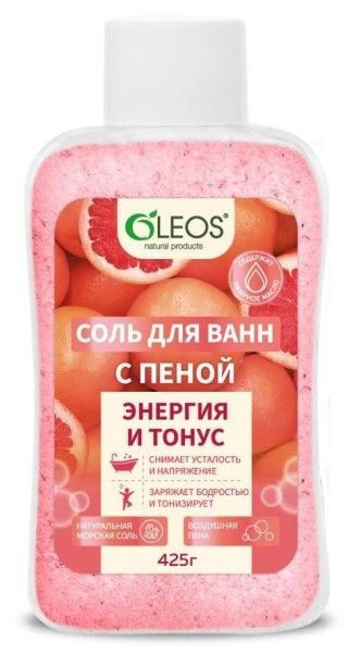 Соль для ванны с пеной Энергия и тонус Oleos 425г #1