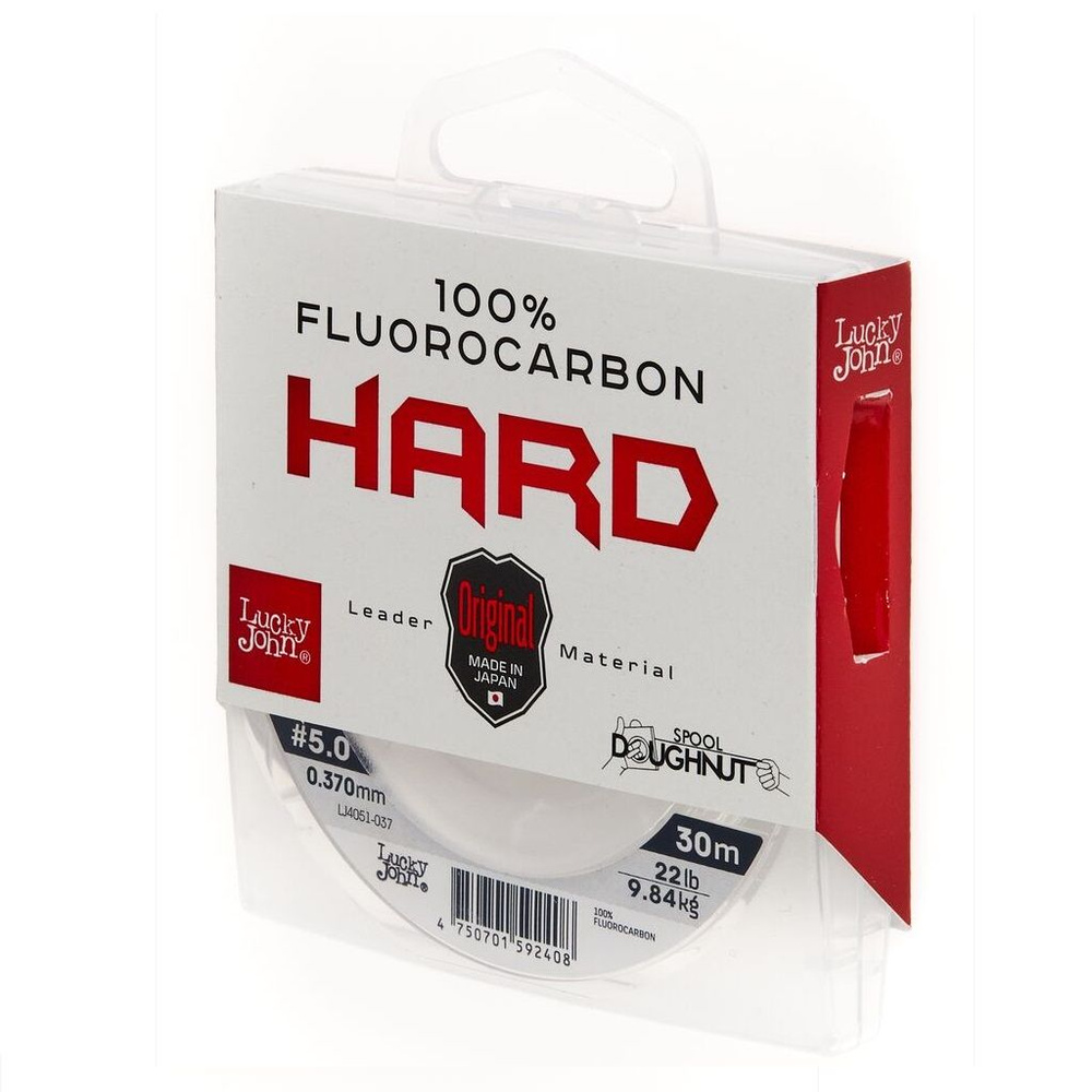 Леска монофильная LUCKY JOHN FLUOROCARBON HARD/30м/0,370мм/9,84кг #1