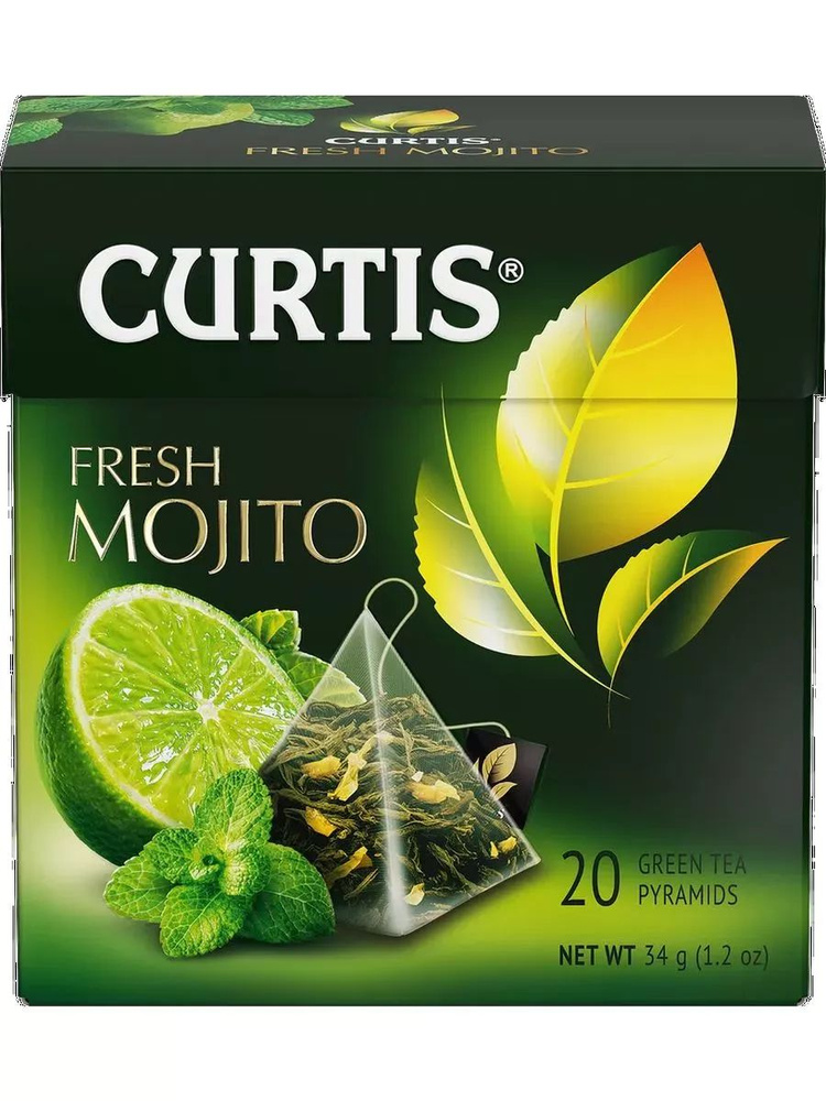 Чай зеленый CURTIS Fresh Mojito, 20х1,7г, 3шт #1