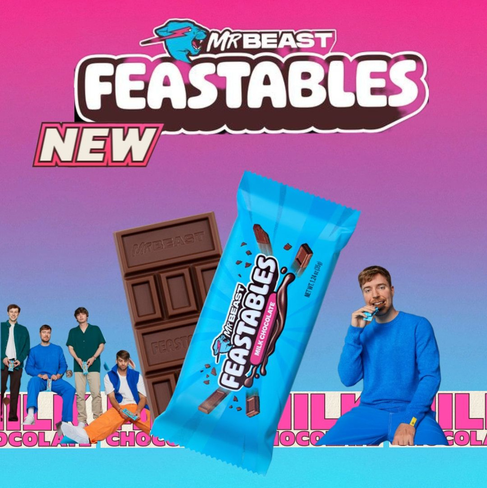 Молочный шоколад feastables 35гр/ Mr. Beast шоколад NEW #1