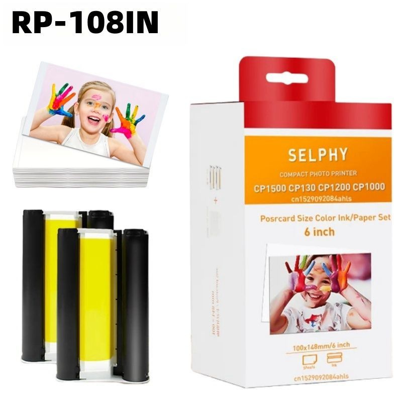 Набор цветных чернил и бумаги Canon RP-108 для Selphy CP910/CP820/CP1200/CP1300/CP1500 #1