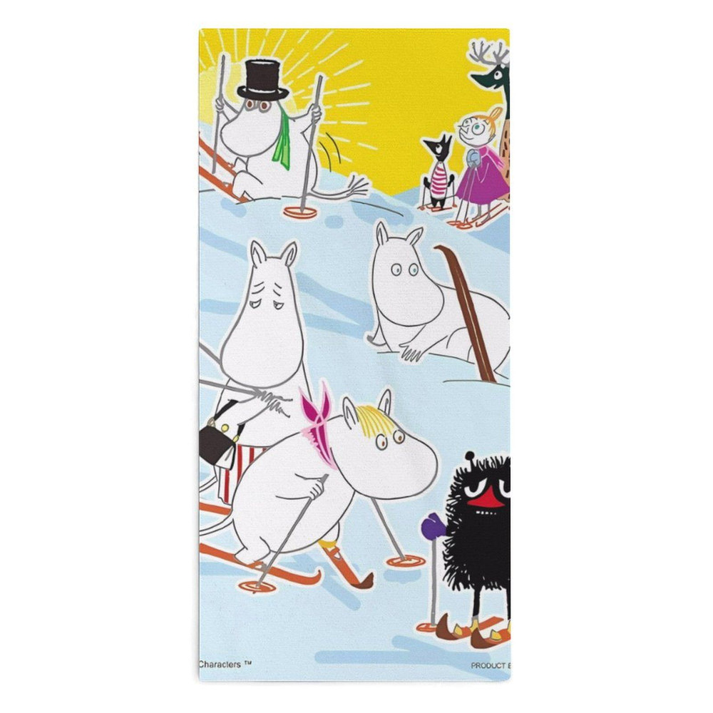 Moomin Полотенце для лица, рук, Микрофайбер, 30x70 см, разноцветный, 1 шт.  #1