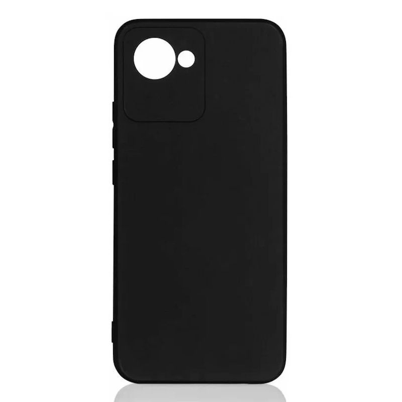 Чехол Silicone Case матовый для Realme C30/ C30s черный, Borasco #1