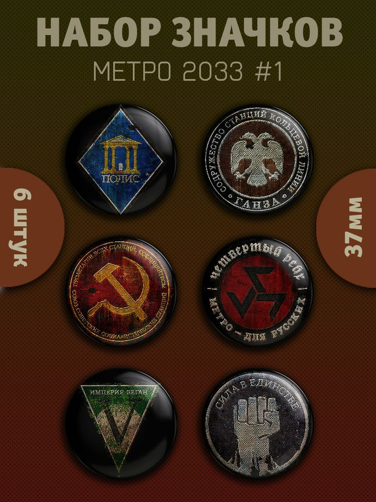 Эмблемы метро 2033 / значки метро 2033 купить на OZON по низкой цене ...