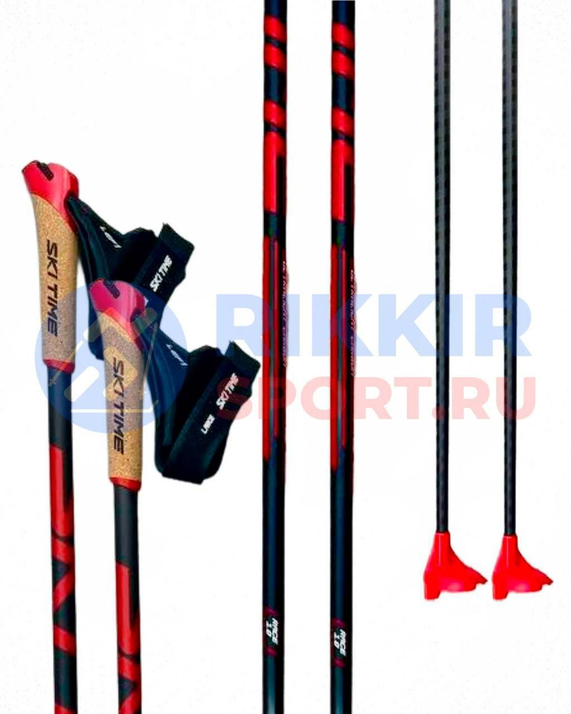 Лыжные палки SKI TIME RACE 1.0 Fast Clip (тип Triac) Black/Black, 150 #1