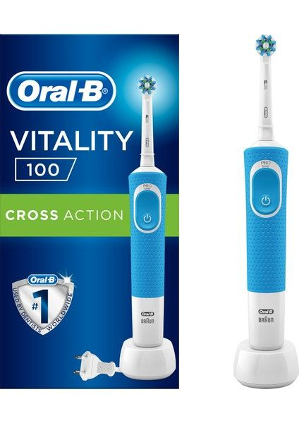 Oral-B Электрическая зубная щетка Oral-B Vitality 100 Cross Action Синяя  #1