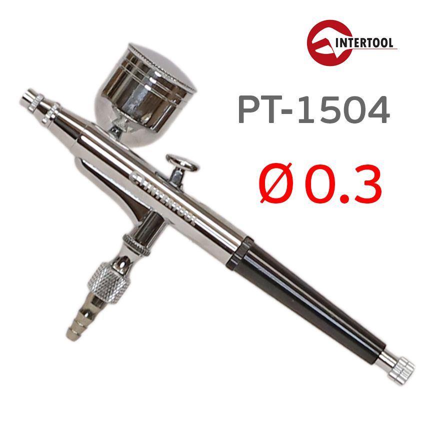 Аэрограф Intertool PT-1504 (0.3мм) боковой бачок 70мл #1