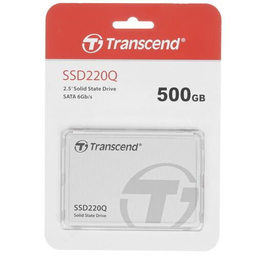 Transcend 500 ГБ Внутренний SSD-диск 500 ГБ, 550 Мбайт/сек, 100 ТБ ([TS500GSSD220Q])  #1