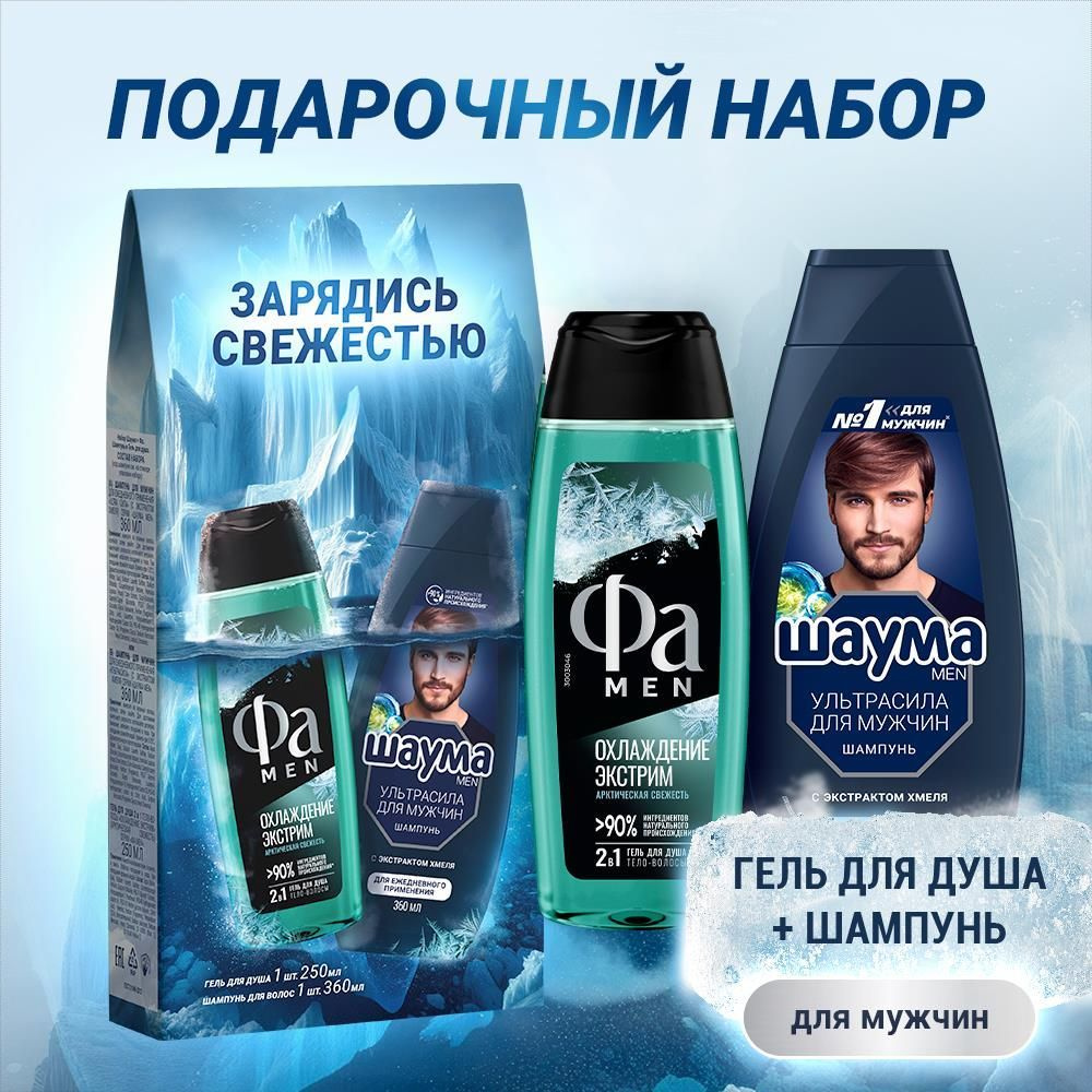 Набор для ухода за волосами YOUR BODY Подарочный набор FOR MEN Шампунь + Hyaluronic Сыворотка