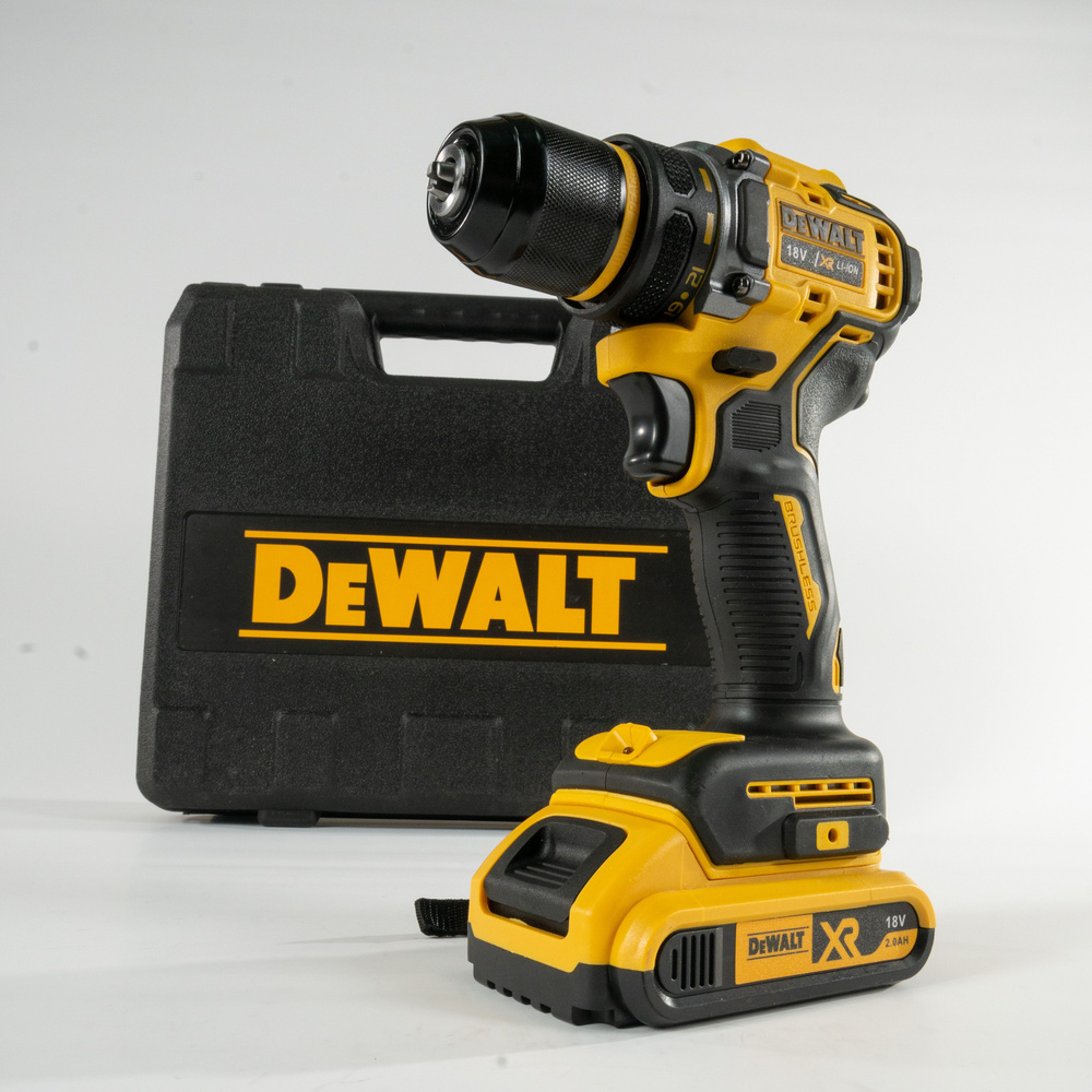 Бесщеточный шуруповерт 18В 2.0А.ч. Dewalt DCD800 металлический патрон 10ММ #1