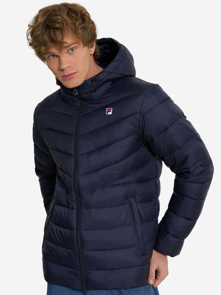 Куртка Мужской Fila синий Полиамид, размер 54 Демисезон Полиэстер ...