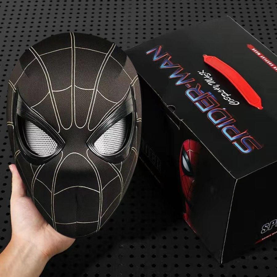 Маска Человека Паука черная с моргающими глазами Spider man купить c ...