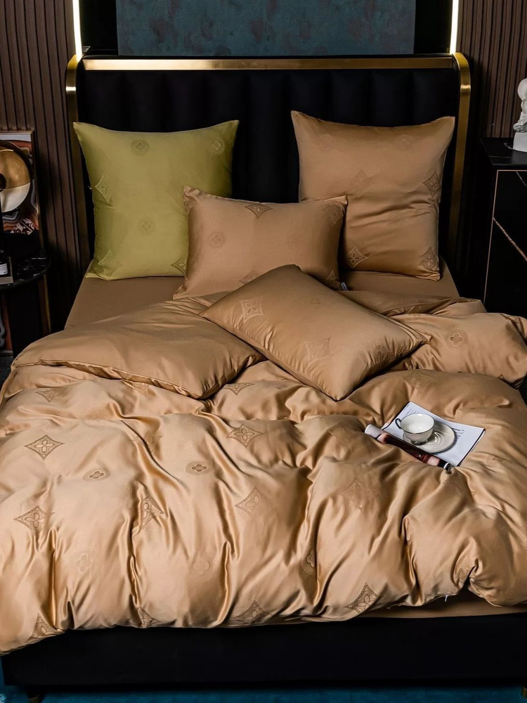 VIVA - HOME TEXTILE Комплект постельного белья, Сатин, Жаккард, Двуспальный, наволочки 50x70 #1