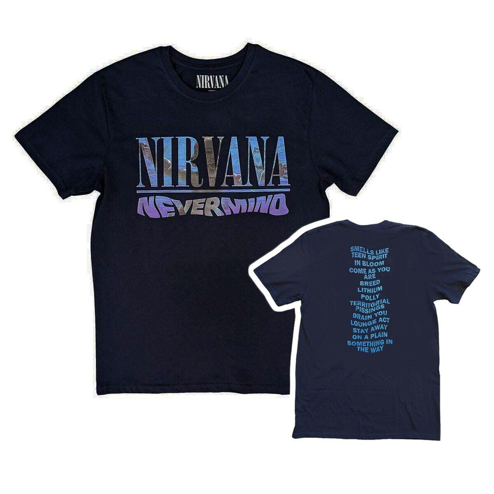 Футболка Футболка Nirvana Nevermind Band Official Black New #1