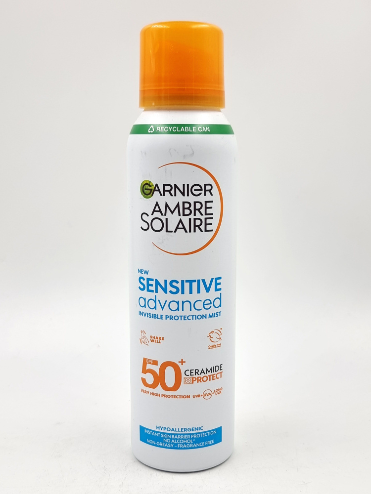 Солнцезащитный спрей Garnier Ambre Solaire Sensitive Advanced SPF 50+ для чувствительной кожи 150 мл #1