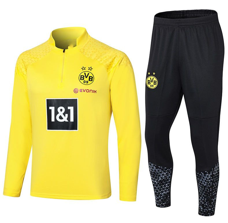 Форма футбольная Yellow Borussia Dortmund Half-Zip Training Top and Pants Set #1