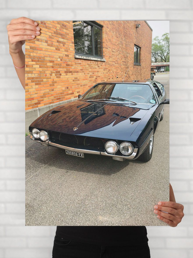 Плакат на стену для интерьера Легенды Авто (Ламборгини Эспада - Lamborghini Espada 2) - Постер по машине #1