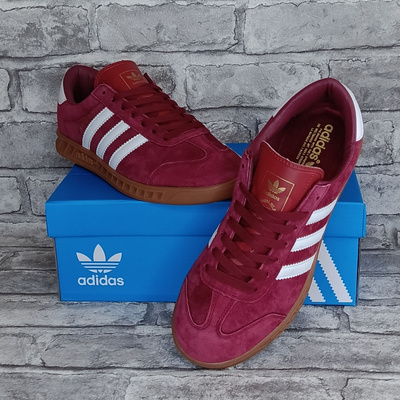 Adidas hamburg burgundy suede on sale