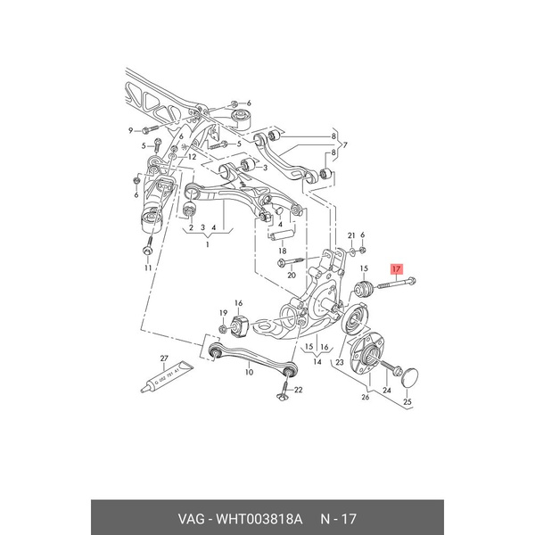 Винт VAG WHT003818A, oem wht003818 купить на OZON по низкой цене ...