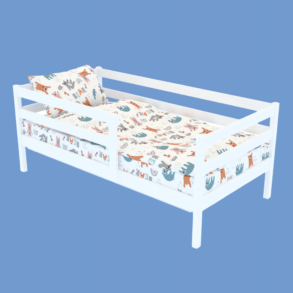 Кровать детская 160х70 с ящиками, с бортиком и матрасом от 3 лет ...