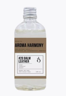 Aroma Harmony Наполнитель для диффузора №20 Balm & Leathe 100 мл, 1 штука. Диффузор с палочками - это безопасный, экологически чистый и натуральный способ ароматизации помещений. Является прекрасной альтернативой ароматизированным спреям. Во флакон вставляется несколько палочек из высококапиллярного материала. Постепенно, насыщаясь эфирными маслами, они распространяют аромат по всей комнате. Палочки можно применять сразу все и периодически переворачивать (1-2 раза в сутки). Срок службы диффузора до 5 недель, в зависимости от места использования. В более влажных помещениях срок службы сокращается. Перед применением изучите текст на упаковке. Совет: для того, чтобы поддерживать уровень ароматизации на должном уровне, периодически переворачивайте палочки. Не рекомендуется вдыхать аромат непосредственно через флакон, дайте палочкам пропитаться и «слушайте» аромат через палочки. Насыщенный аромат кожи и цветочных нот создаст в вашем доме атмосферу мужественности и силы, придая интерьеру особую изысканность. Ноты: кожа, тубероза, виски.