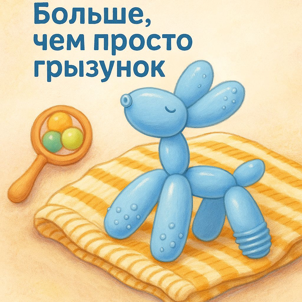 Безопасный прорезыватель из пищевого силикона без BPA, с антистатиком и сертификатом