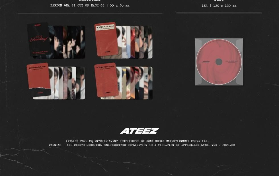 Album A-TEEZ GOLDEN HOUR : Part.3 'In Your Fantasy Edition' POCAALBUM - Versione Casuale, Senza CD Fisico