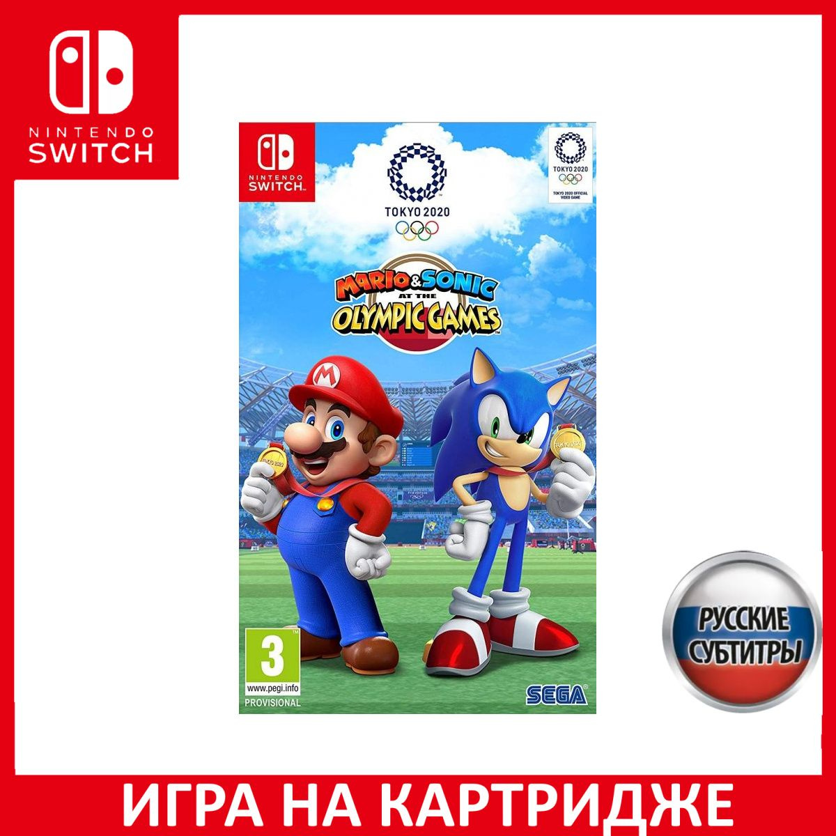 Игра на Картридже Mario and Sonic at the Olympic Games Tokyo 2020 Русская Версия (Switch)